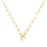 Solace & Eira Necklace Set – Gold Irregular Pendant Chain & Minimalist Chain Necklace